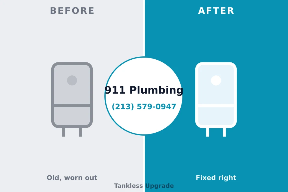Before and after: plumbing repair Burns Flat, OK